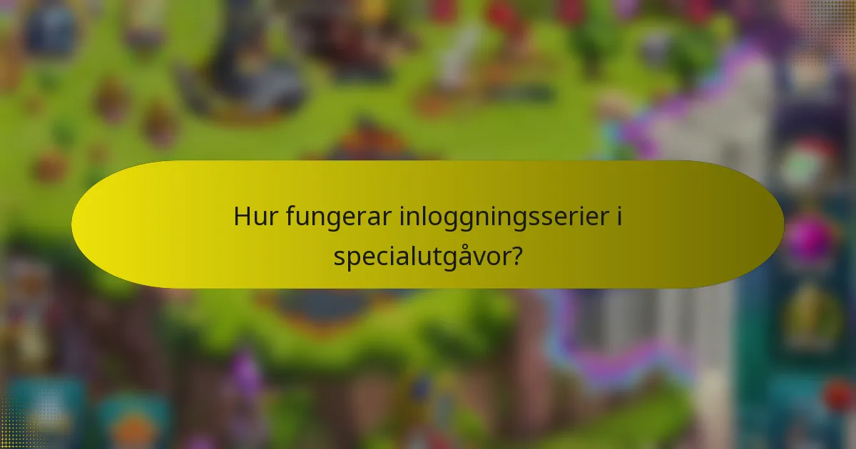 Hur fungerar inloggningsserier i specialutgåvor?