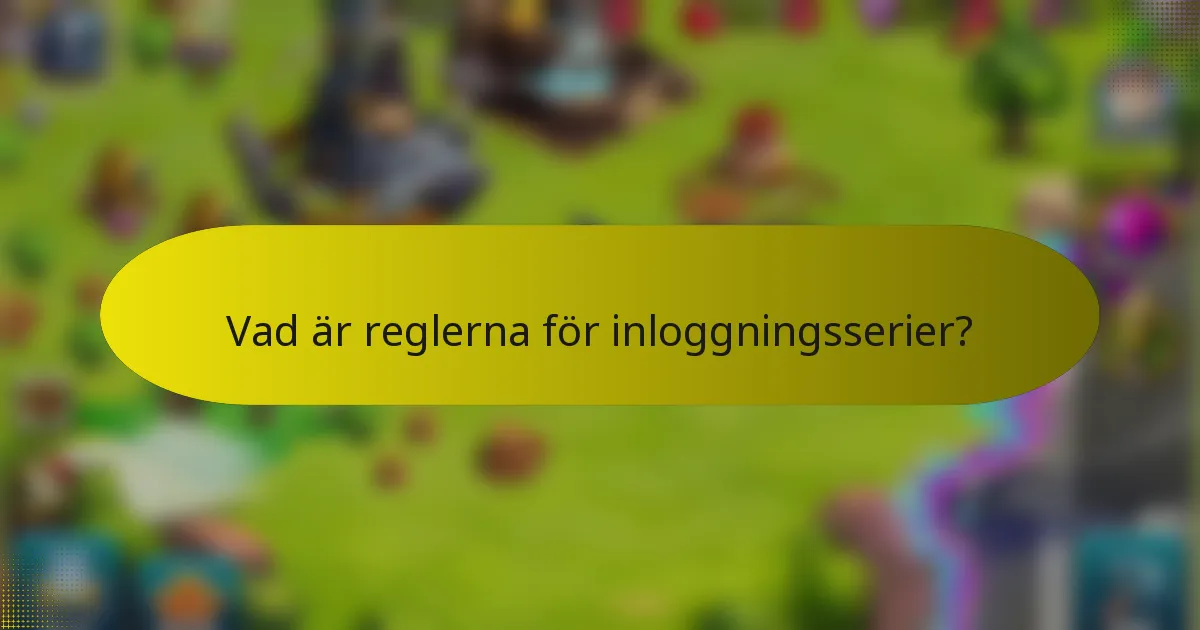 Vad är reglerna för inloggningsserier?